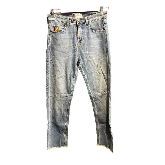 Mira Mikati Unstoppable Light Wash Cutoff Women's Jeans Size 2 - Picture 1 of 4